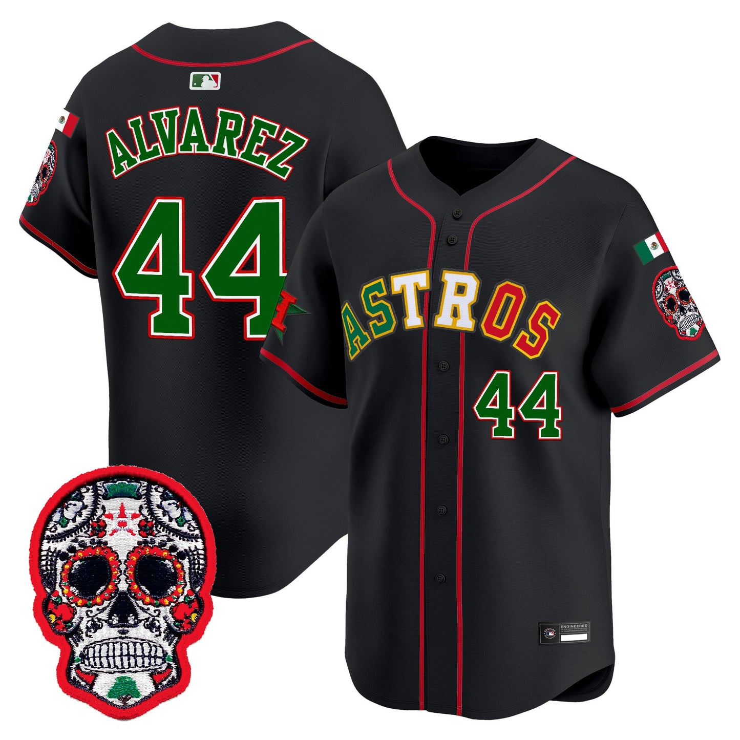 Houston Astros Mexico 2025 'Día de los Muertos Edition' Vapor Premier Limited Jersey - All Stitched