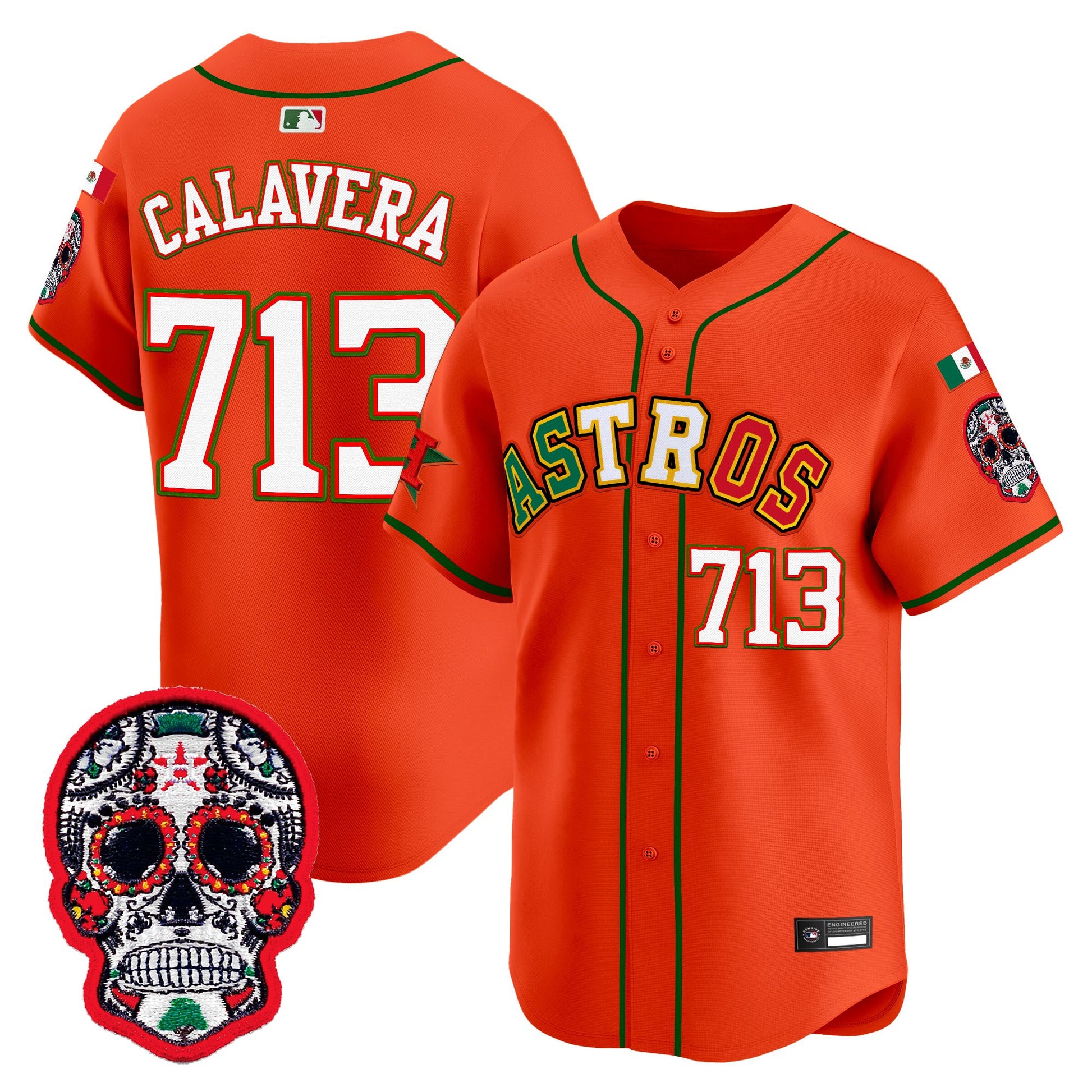 Houston Astros Mexico 2025 'Día de los Muertos Edition' Vapor Premier Limited Jersey - All Stitched
