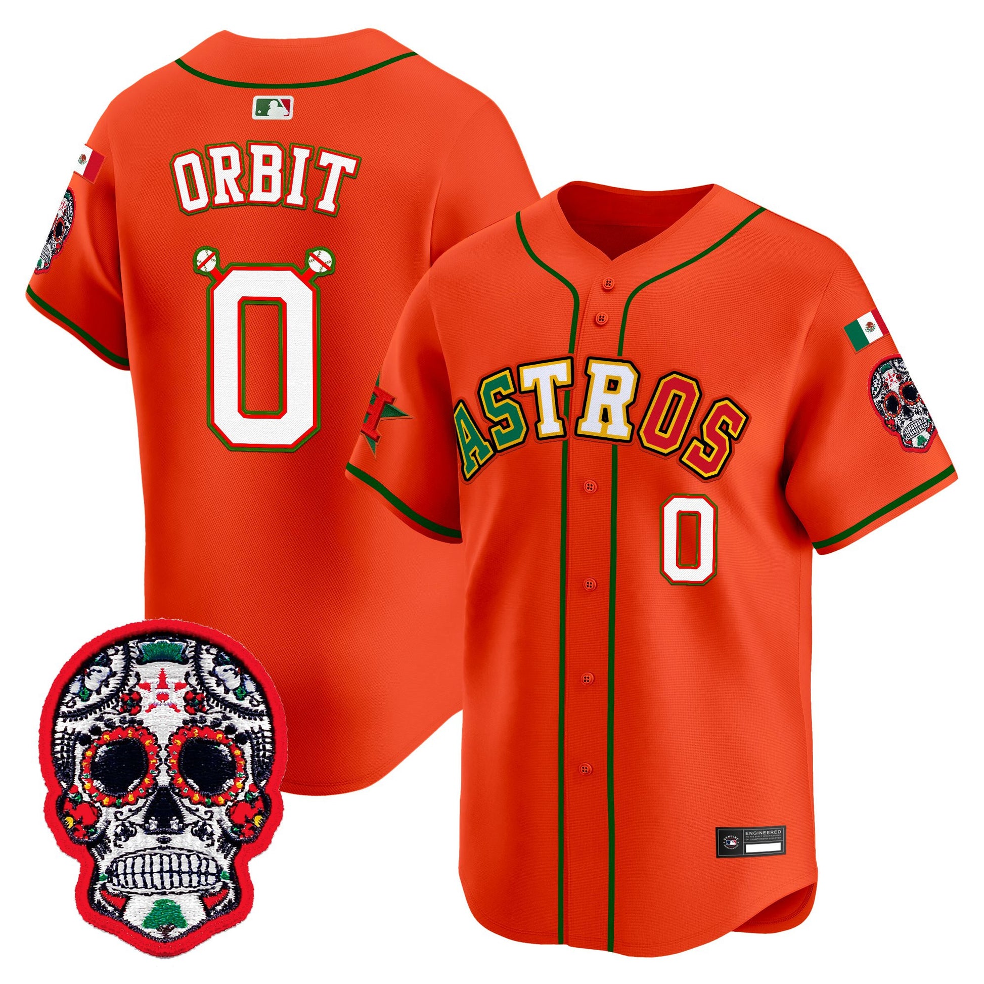 Houston Astros Mexico 2025 'Día de los Muertos Edition' Vapor Premier Limited Jersey - All Stitched