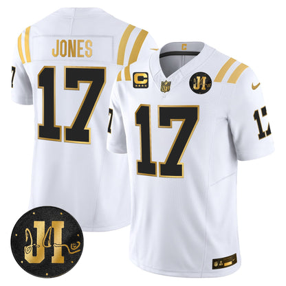 Men's Indianapolis Colts 2025 Jim Irsay Patch Gold Vapor Limited Jersey - All Stitched