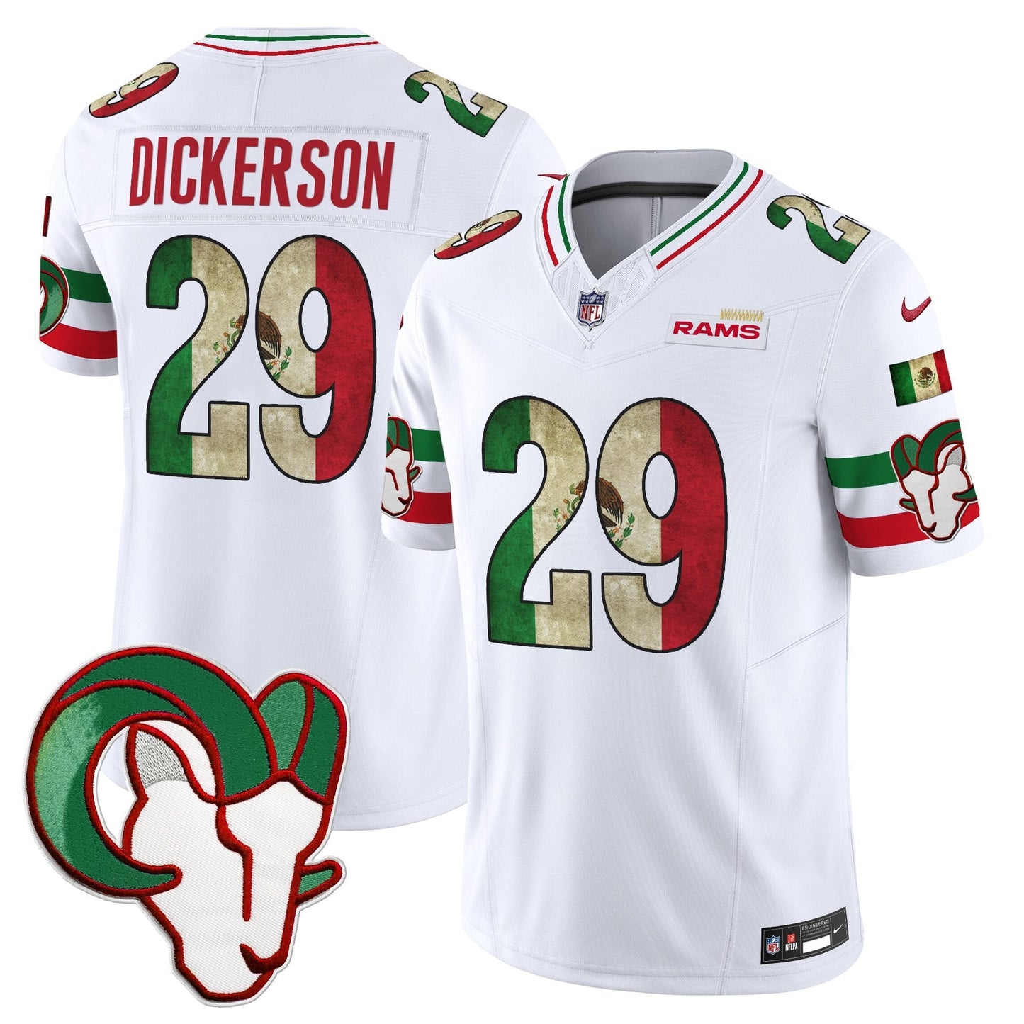 Men's Los Angeles Rams 2025 Mexico Vapor Limited Jersey - All Stitched