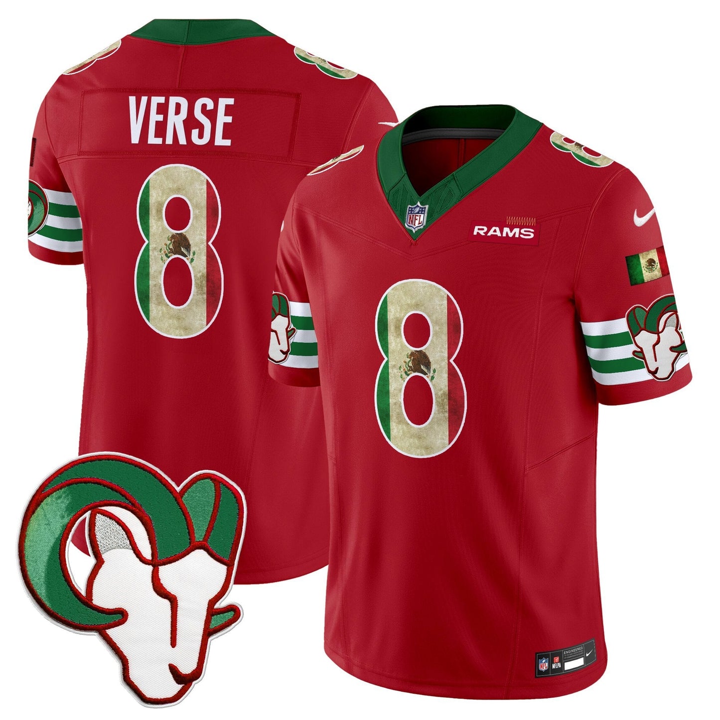 Men's Los Angeles Rams 2025 Mexico Vapor Limited Jersey - All Stitched