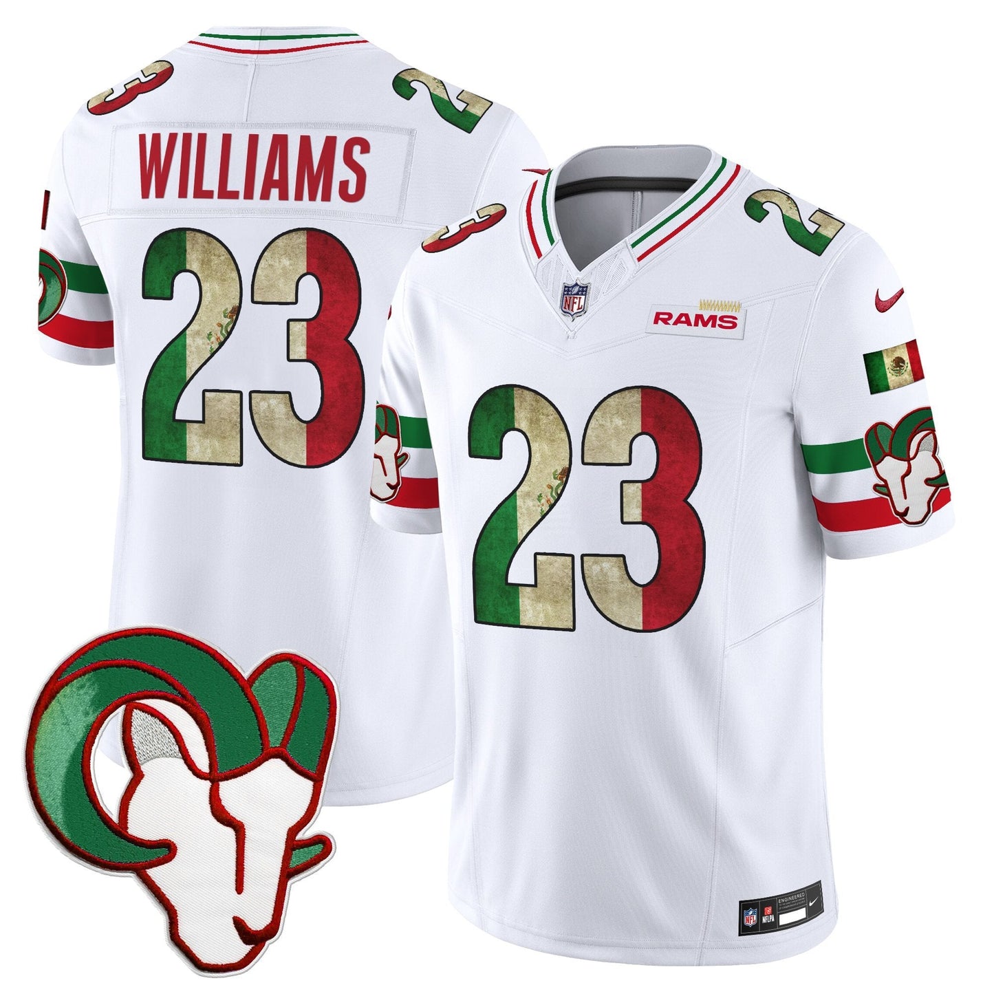 Men's Los Angeles Rams 2025 Mexico Vapor Limited Jersey - All Stitched