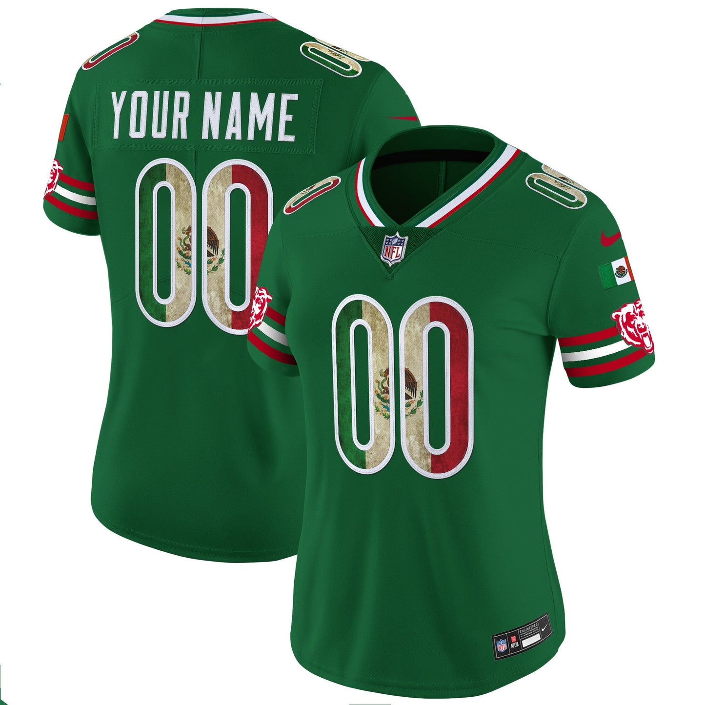 Chicago Bears Mexico Vapor Limited Custom Jersey - All Stitched