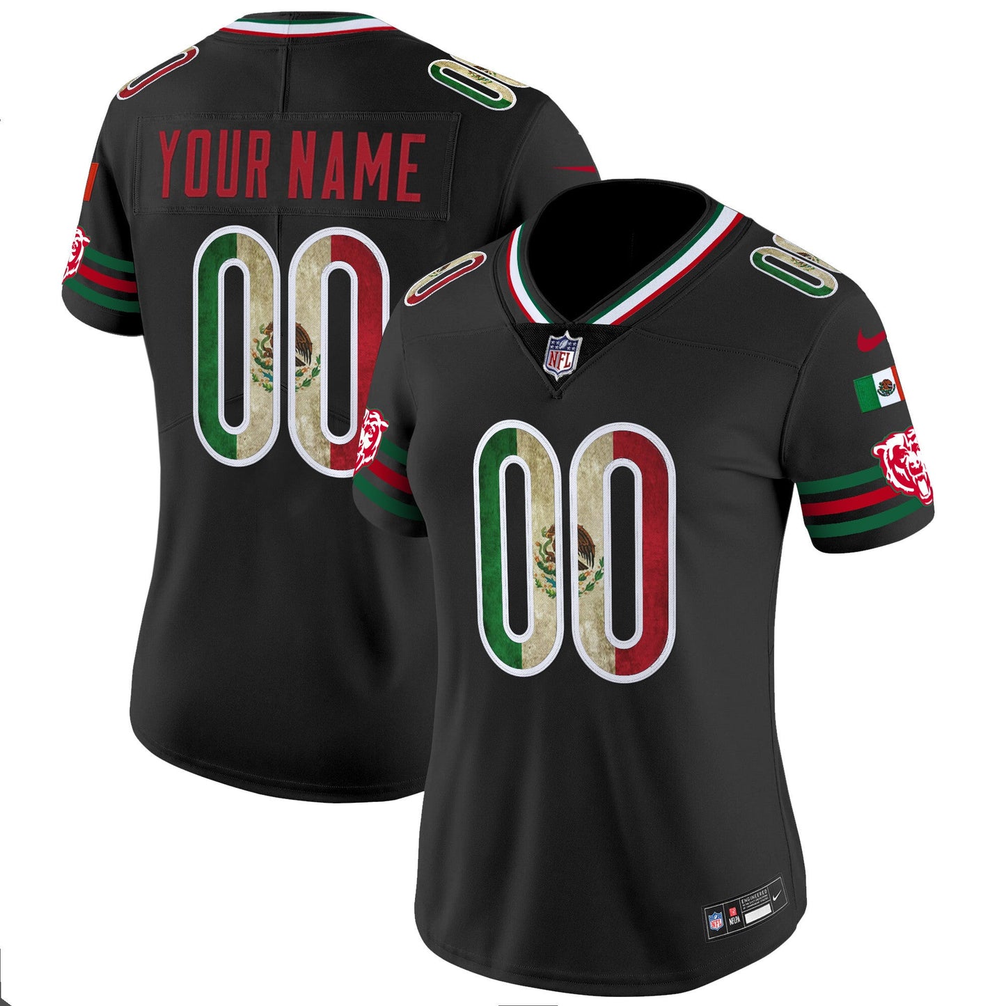 Chicago Bears Mexico Vapor Limited Custom Jersey - All Stitched