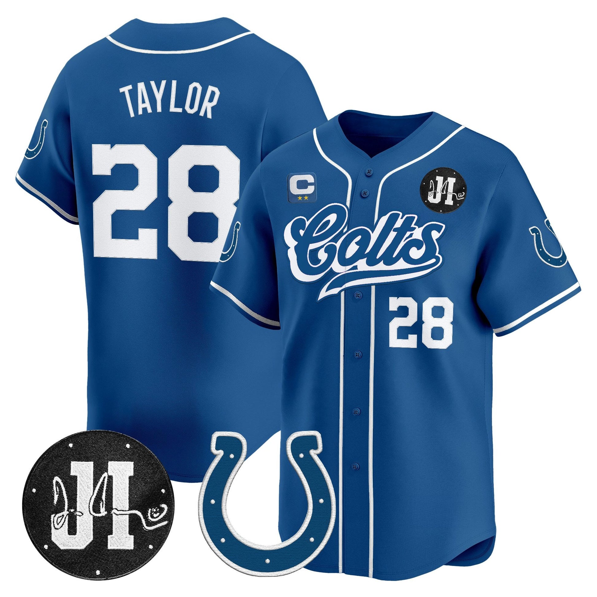 Men's Indianapolis Colts 2025 Jim Irsay Patch Vapor Baseball Jersey - All Stitched