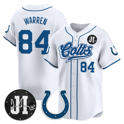 Men's Indianapolis Colts 2025 Jim Irsay Patch Vapor Baseball Jersey - All Stitched