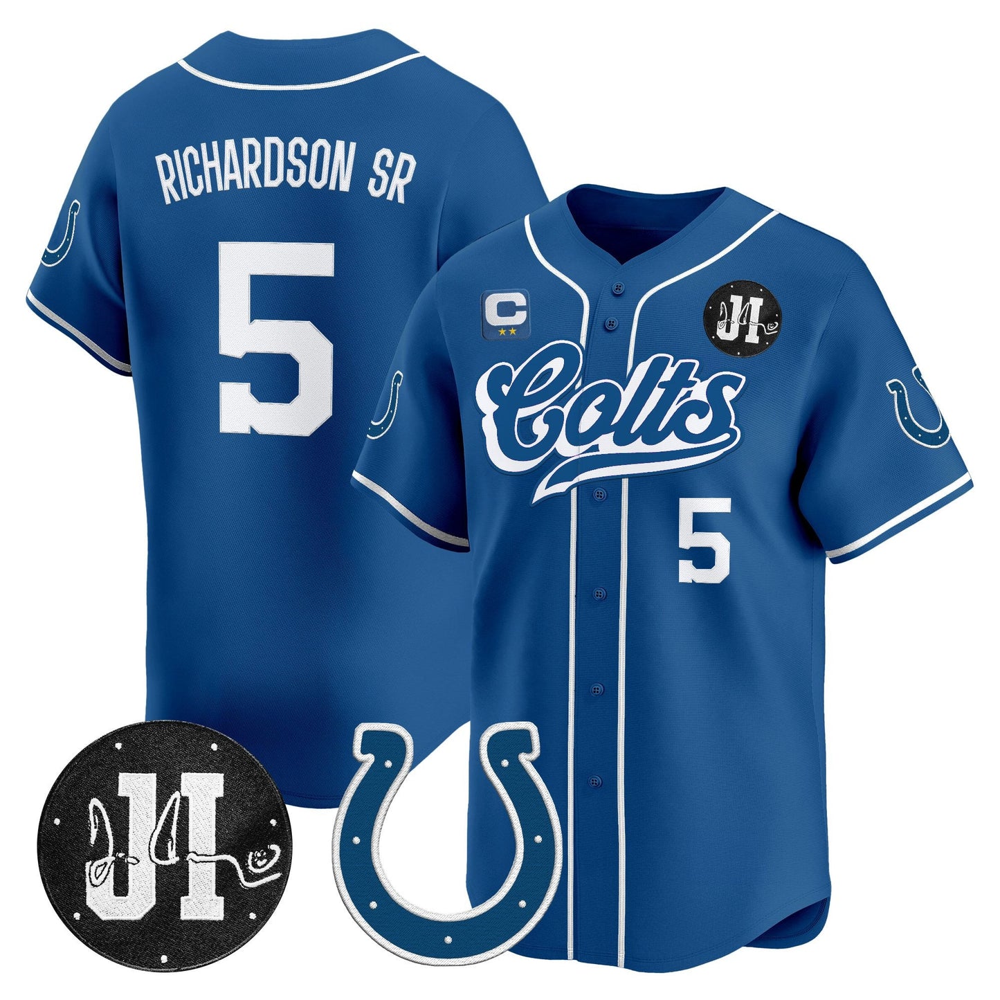 Men's Indianapolis Colts 2025 Jim Irsay Patch Vapor Baseball Jersey - All Stitched