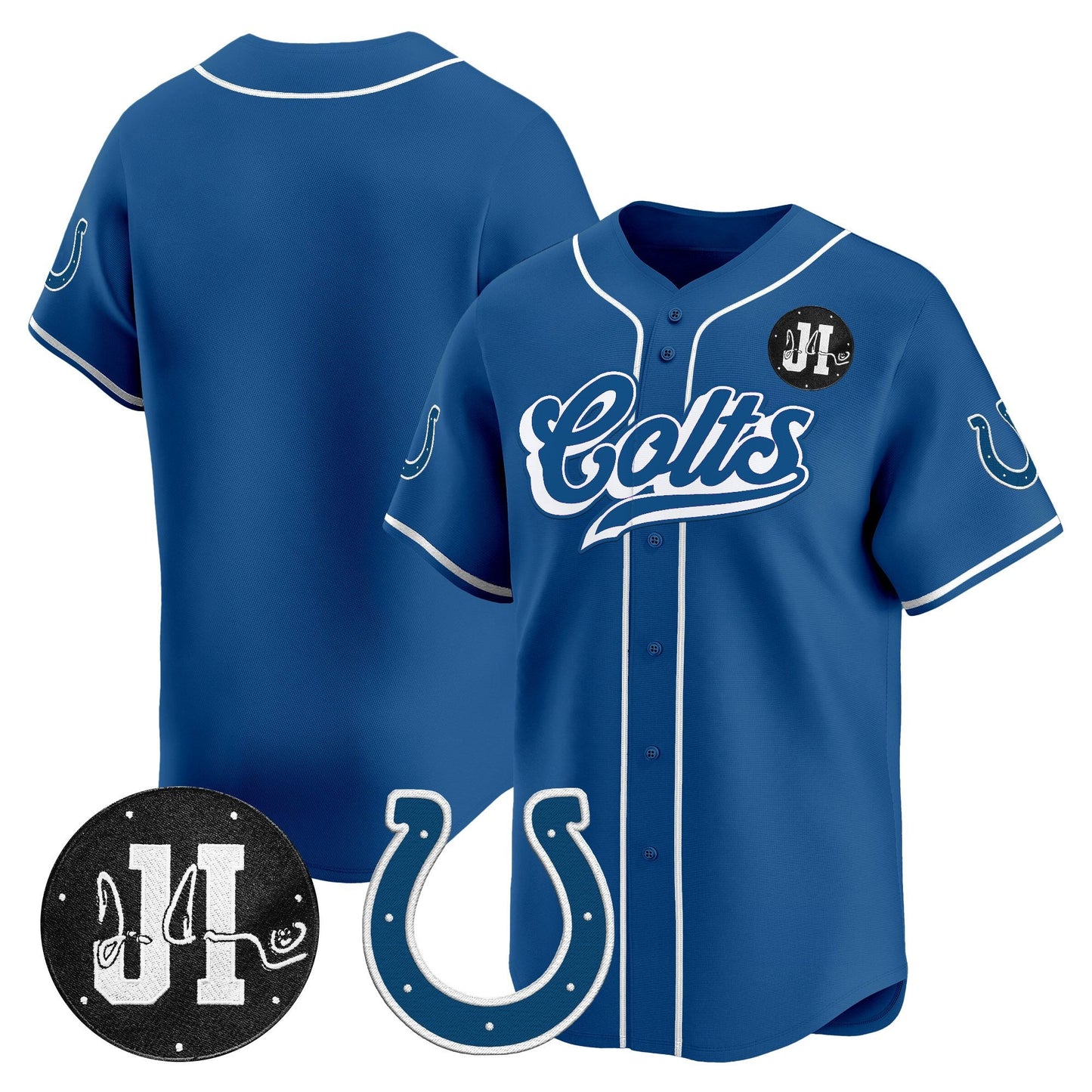 Men's Indianapolis Colts 2025 Jim Irsay Patch Vapor Baseball Jersey - All Stitched