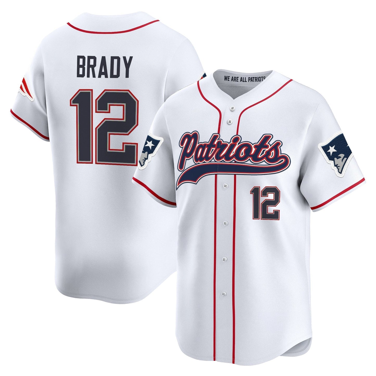 Men's New England Patriots 2025 Vapor Baseball Jersey - All Stitched