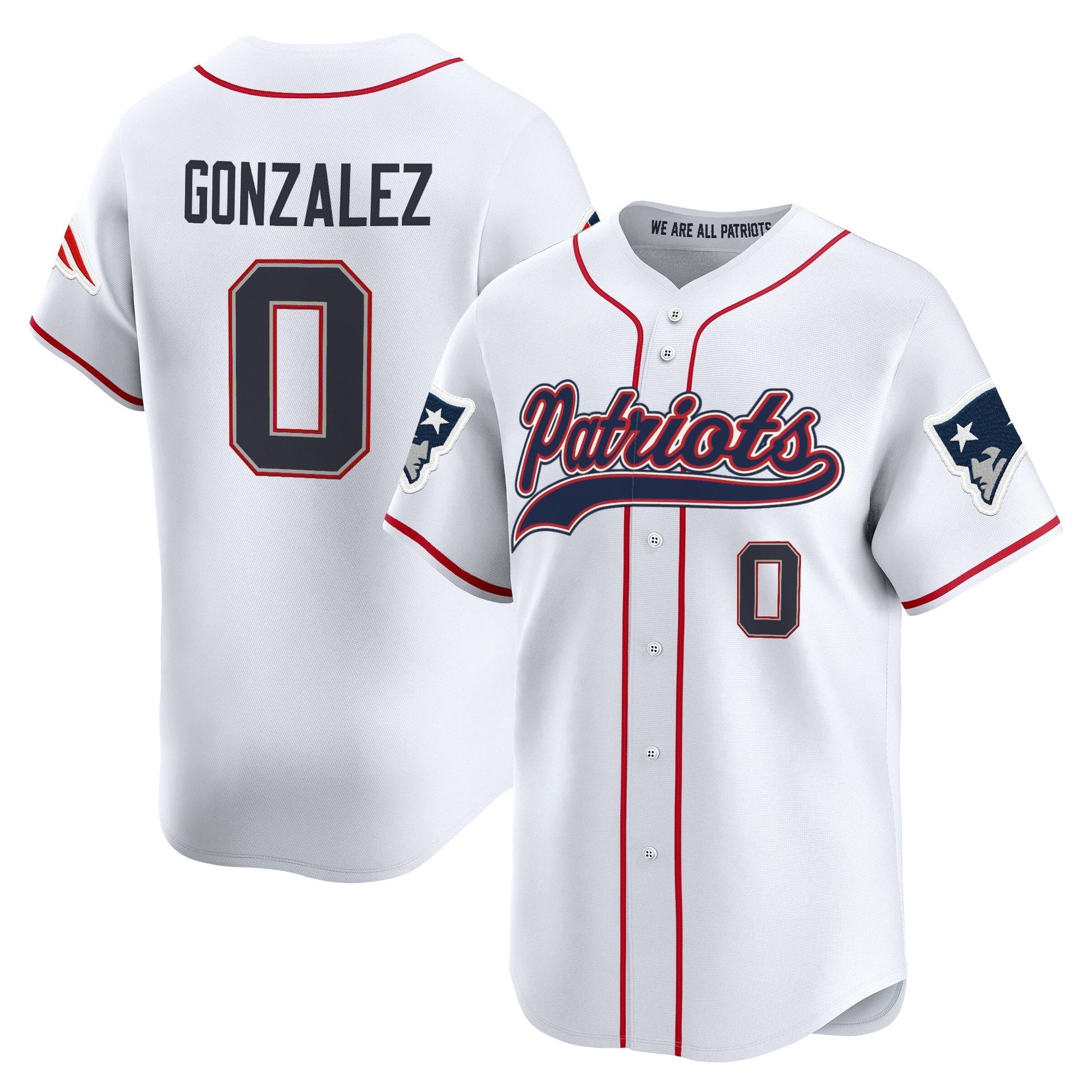 Men's New England Patriots 2025 Vapor Baseball Jersey - All Stitched