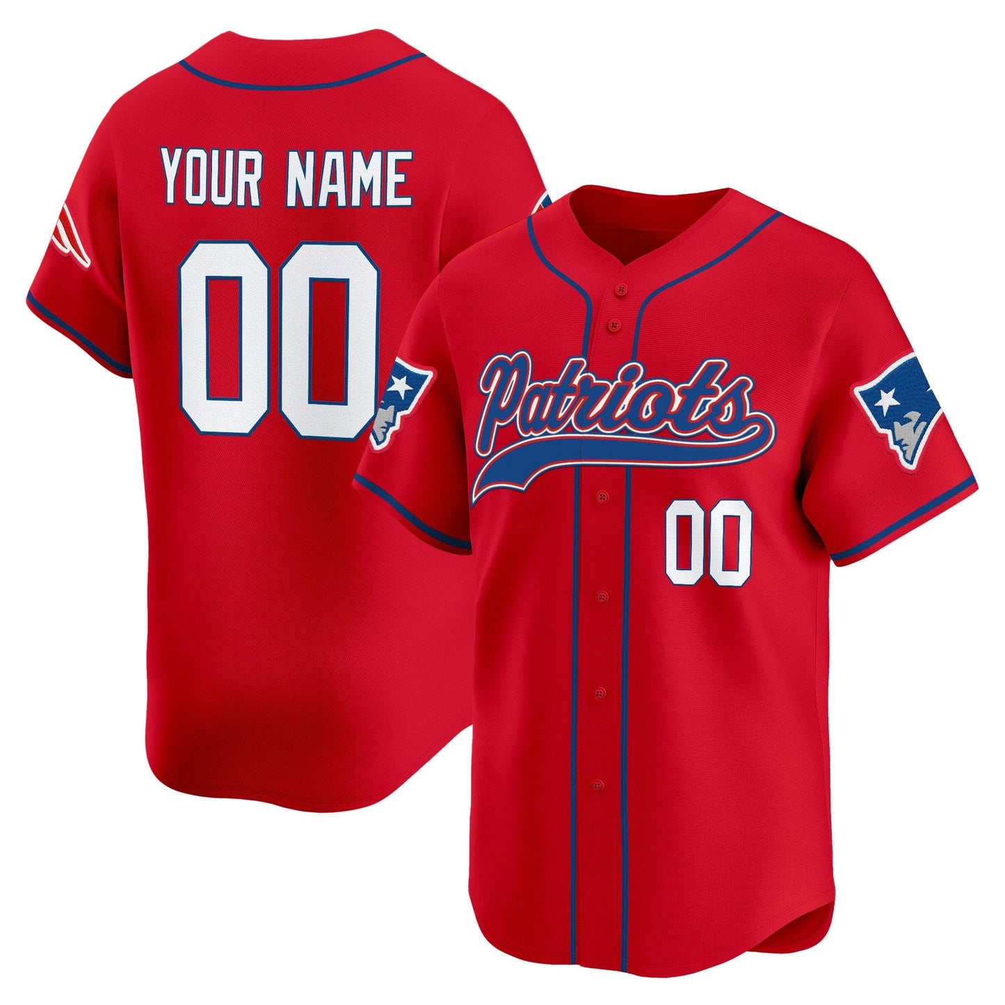 New England Patriots 2025 Vapor Baseball Custom Jersey - All Stitched
