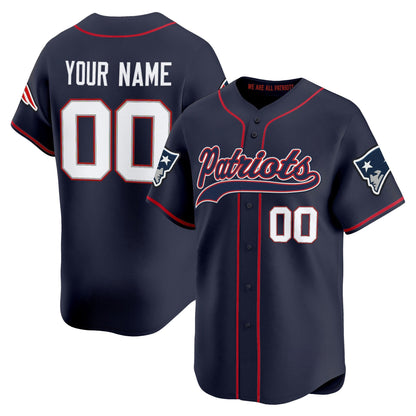 New England Patriots 2025 Vapor Baseball Custom Jersey - All Stitched