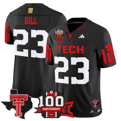 Men's Texas Tech Red Raiders 2025 Vapor Limited Jersey - 100th Anniversary & Texas Patch - All Stitched