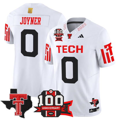 Men's Texas Tech Red Raiders 2025 Vapor Limited Jersey - 100th Anniversary & Texas Patch - All Stitched