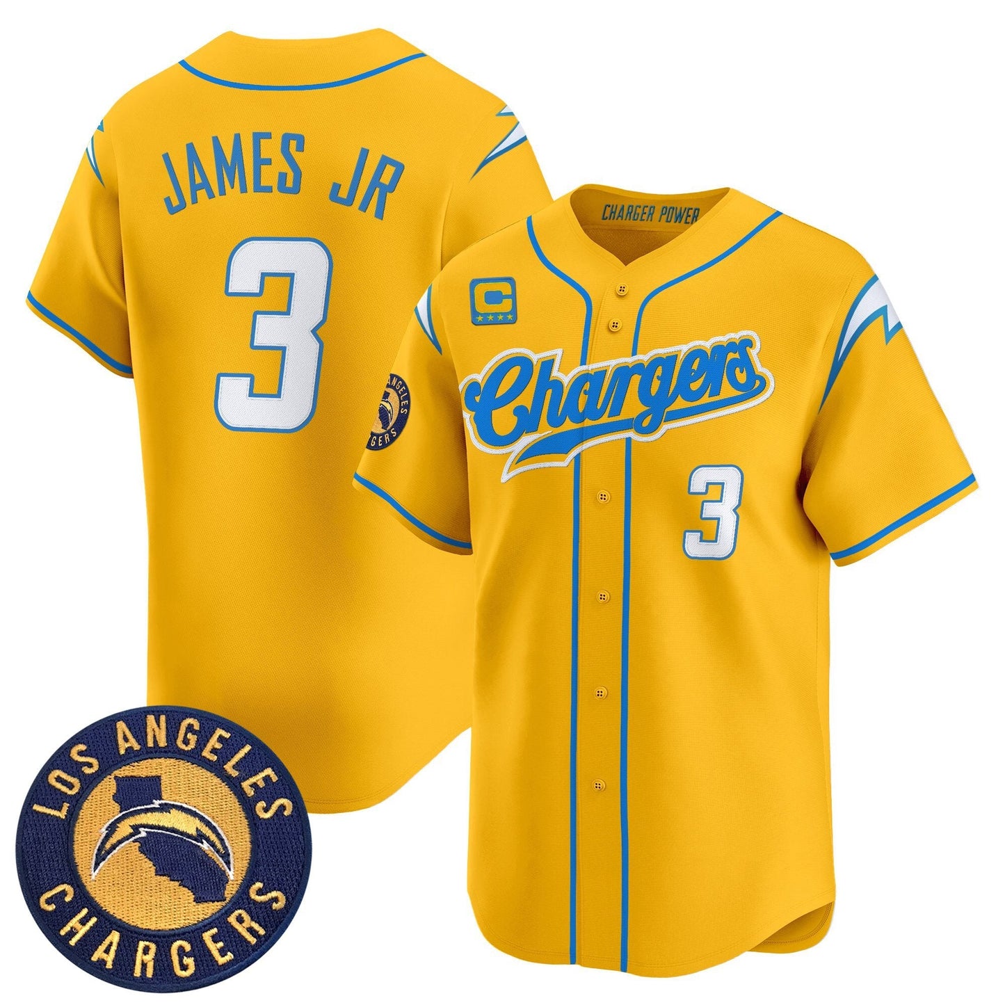 Men's Los Angeles Chargers 2025 Vapor Limited Baseball Jersey - All Stitched