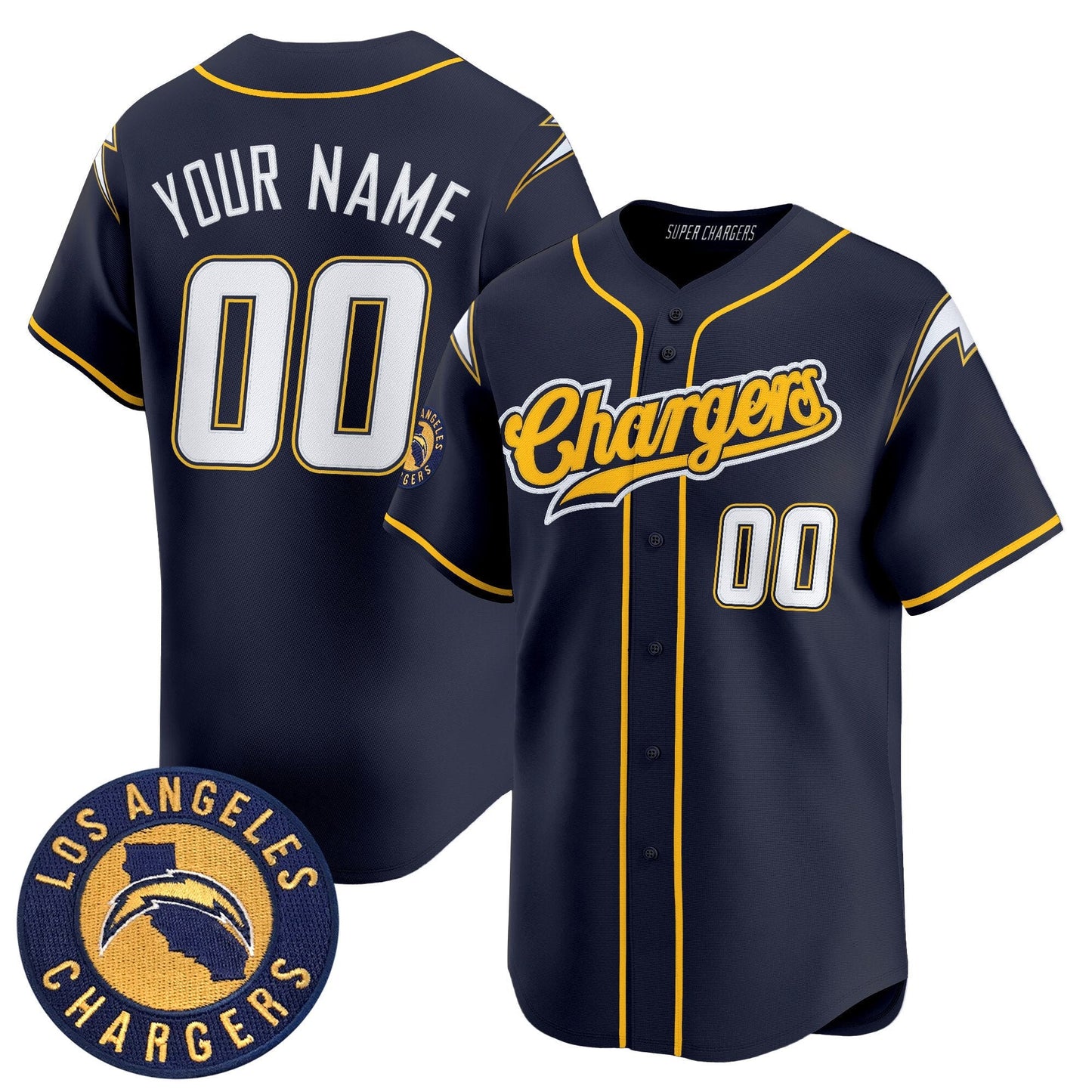 Los Angeles Chargers 2025 Vapor Limited Baseball Custom Jersey - All Stitched
