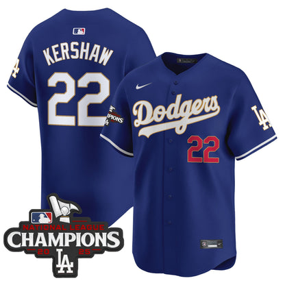 Men's Dodgers 2025 National League Champions Vapor Premier Limited Jersey - All Stitched