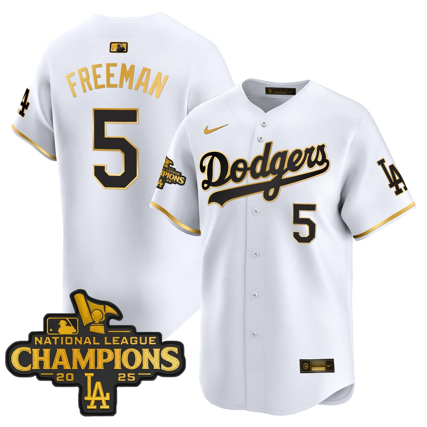 Men's Dodgers 2025 National League Champions Vapor Premier Limited Jersey - All Stitched