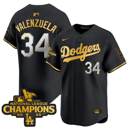 Men's Dodgers 2025 National League Champions Vapor Premier Limited Jersey - All Stitched