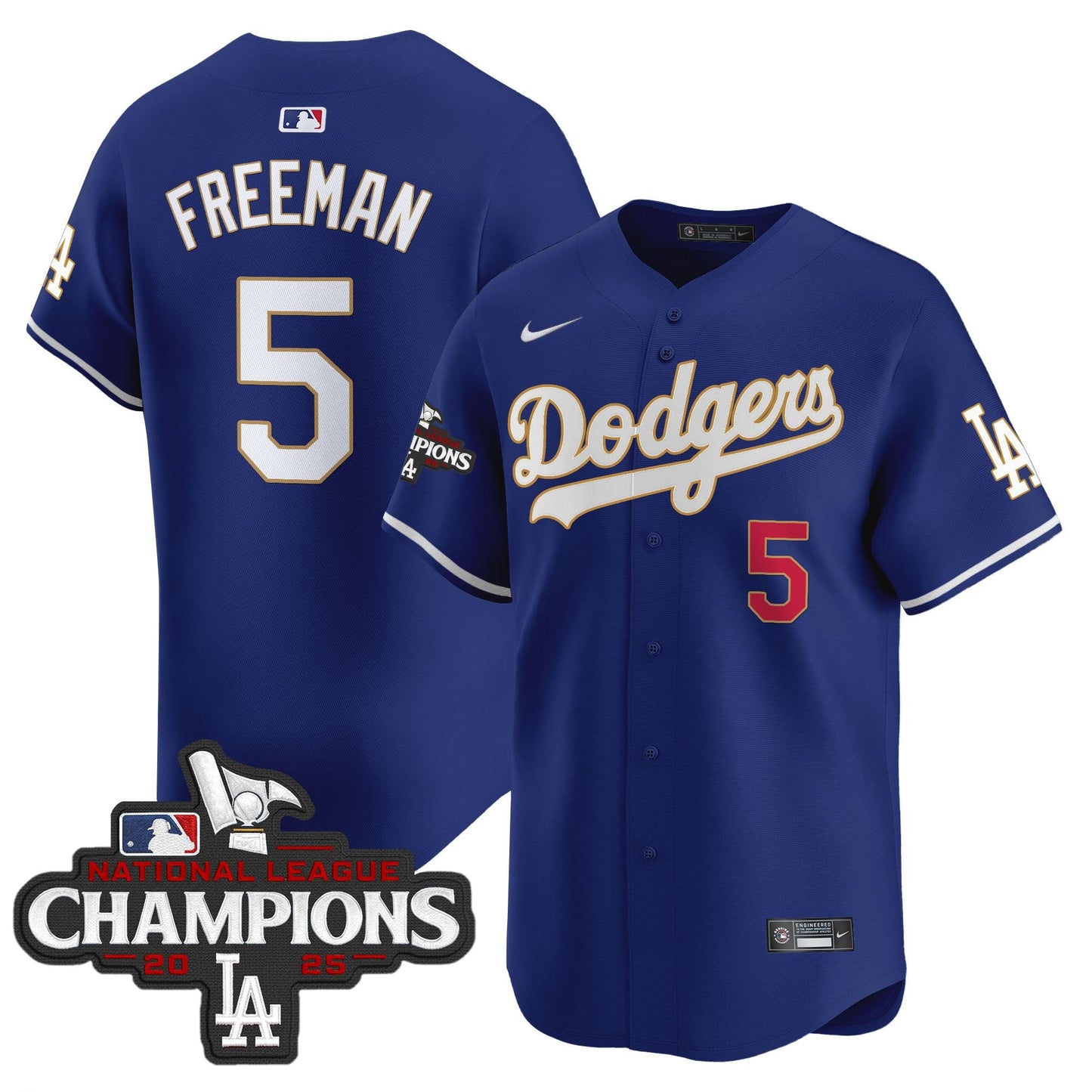 Men's Dodgers 2025 National League Champions Vapor Premier Limited Jersey - All Stitched