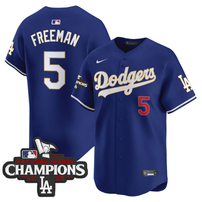 Men's Dodgers 2025 National League Champions Vapor Premier Limited Jersey - All Stitched