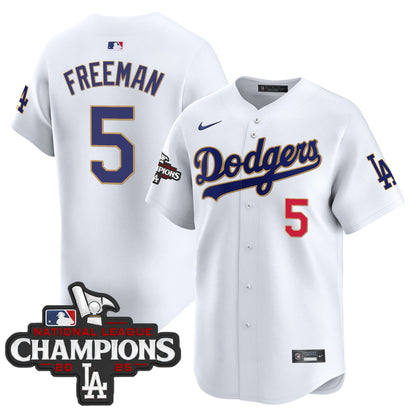 Men's Dodgers 2025 National League Champions Vapor Premier Limited Jersey - All Stitched
