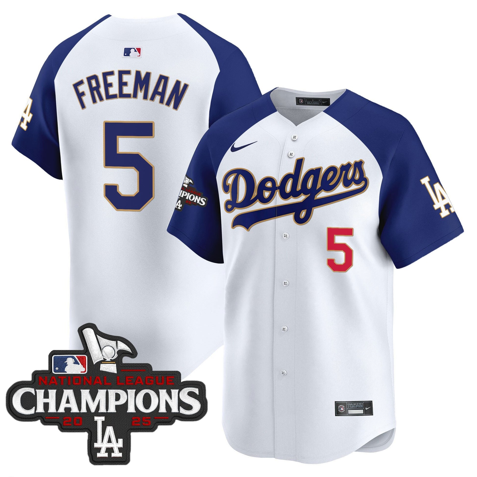 Men's Dodgers 2025 National League Champions Vapor Premier Limited Jersey - All Stitched