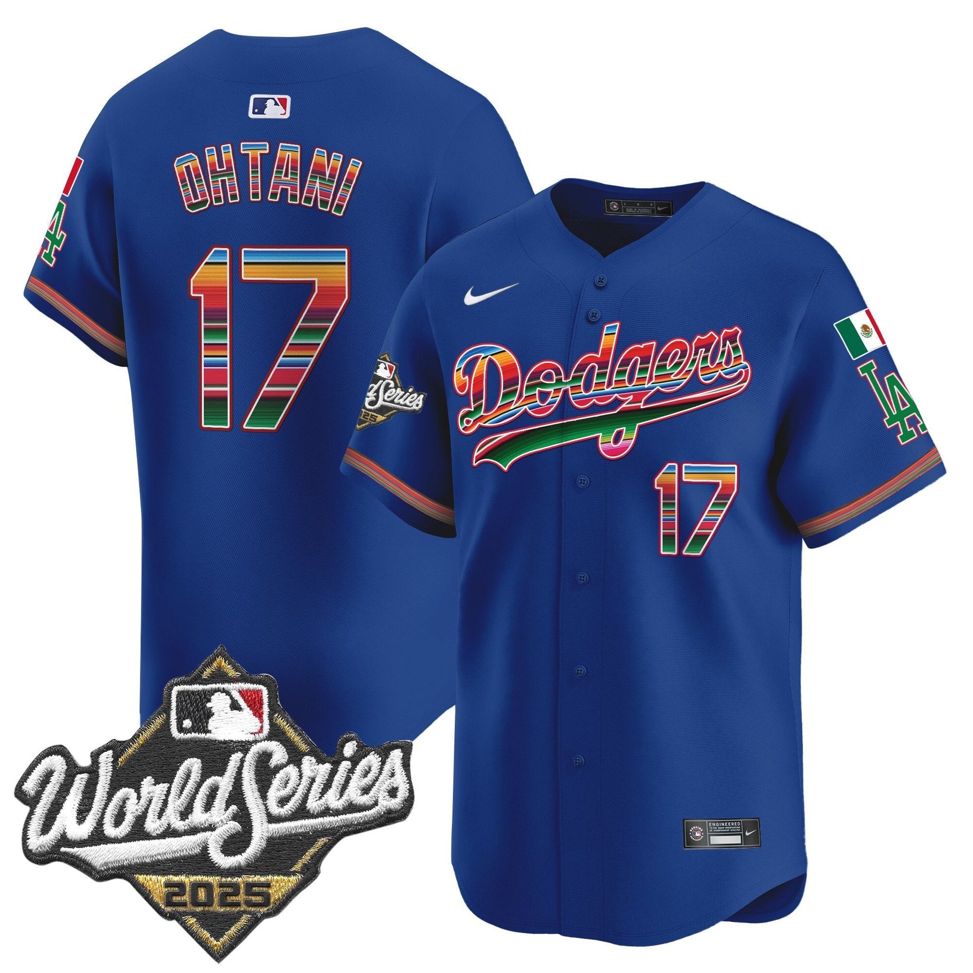 Men's Dodgers Mexico 2025 World Series Vapor Premier Limited Jersey - All Stitched
