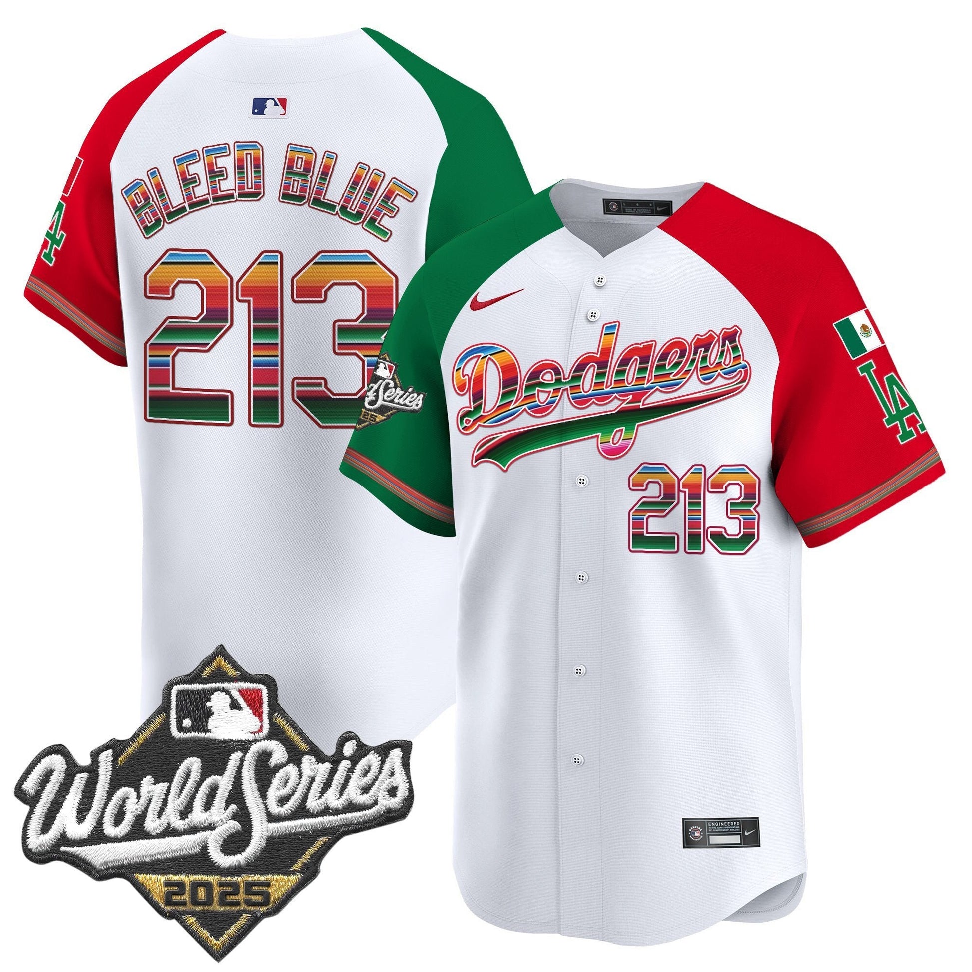 Men's Dodgers Mexico 2025 World Series Vapor Premier Limited Jersey - All Stitched