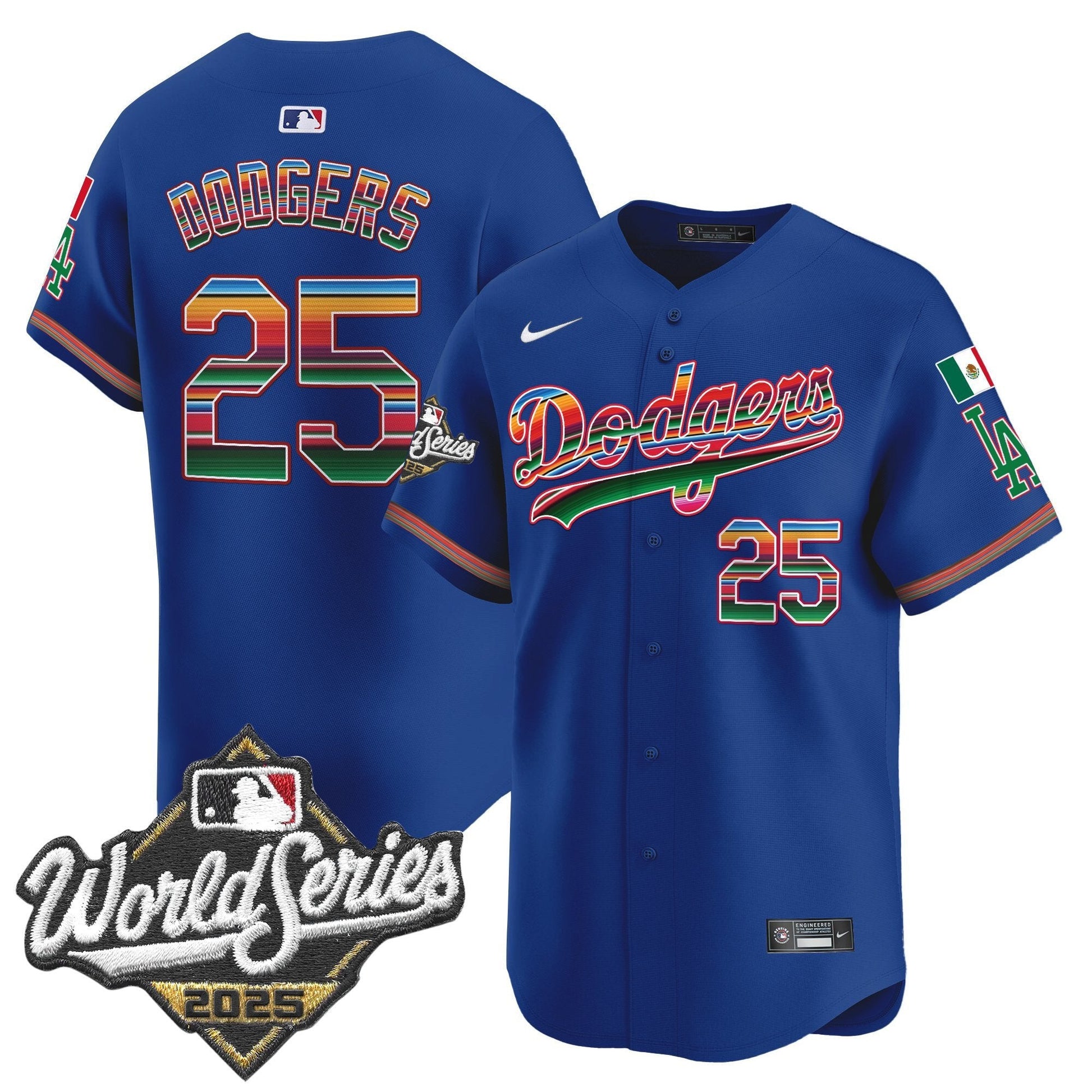 Men's Dodgers Mexico 2025 World Series Vapor Premier Limited Jersey - All Stitched