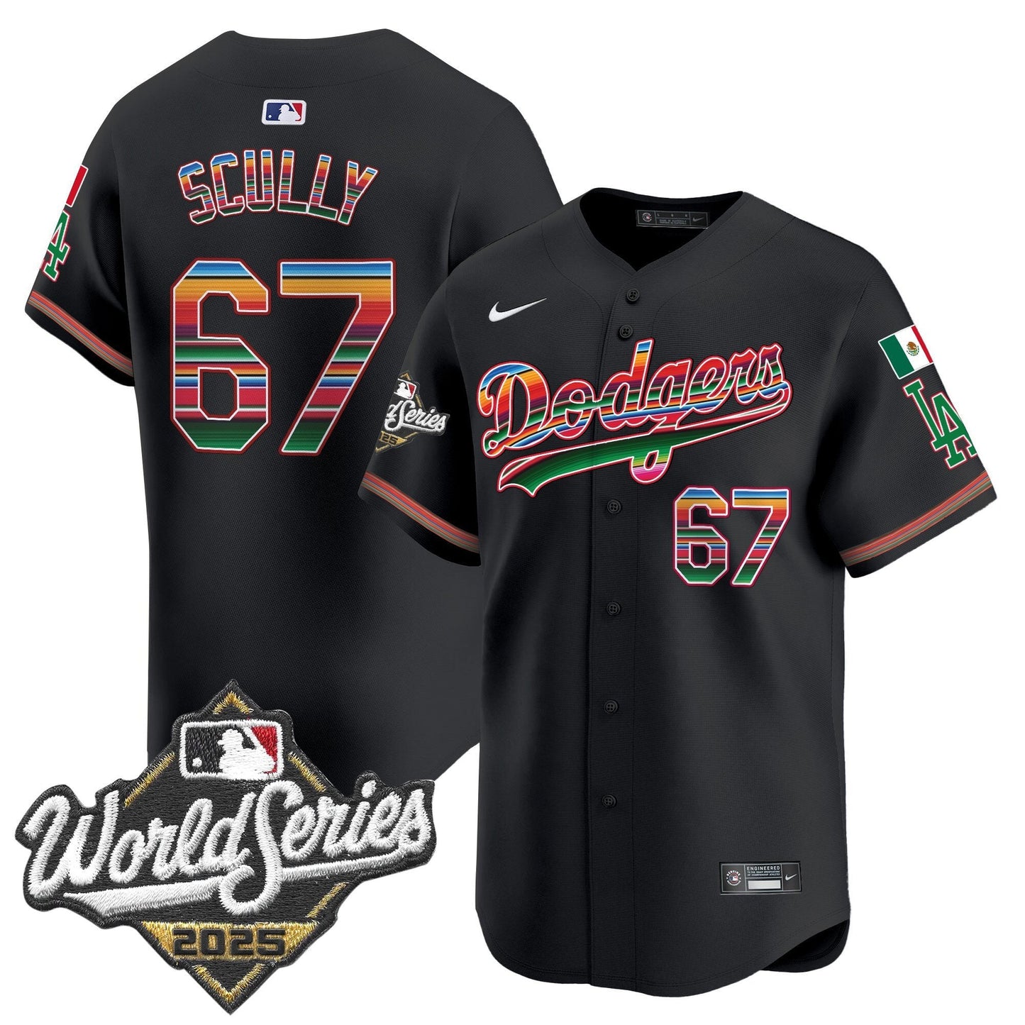 Men's Dodgers Mexico 2025 World Series Vapor Premier Limited Jersey - All Stitched