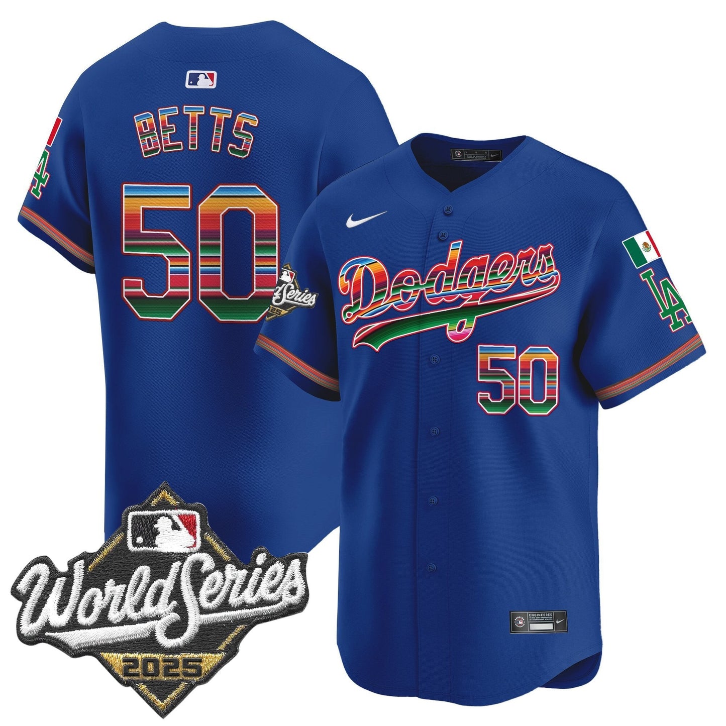 Men's Dodgers Mexico 2025 World Series Vapor Premier Limited Jersey - All Stitched