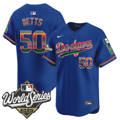 Men's Dodgers Mexico 2025 World Series Vapor Premier Limited Jersey - All Stitched