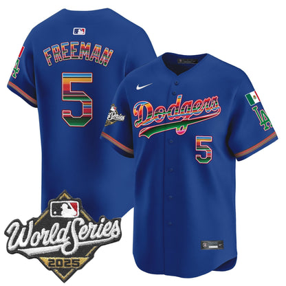 Men's Dodgers Mexico 2025 World Series Vapor Premier Limited Jersey - All Stitched