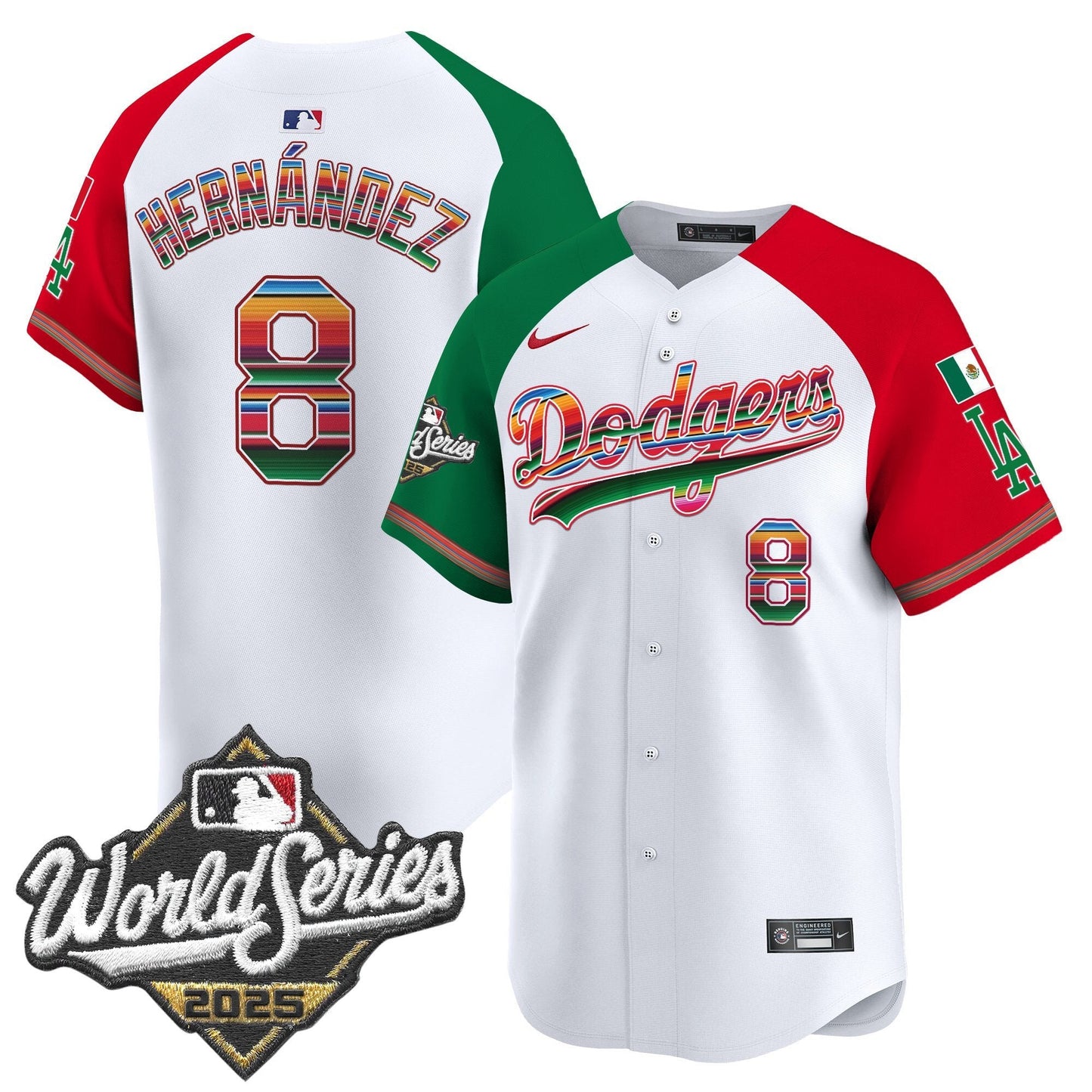 Men's Dodgers Mexico 2025 World Series Vapor Premier Limited Jersey - All Stitched