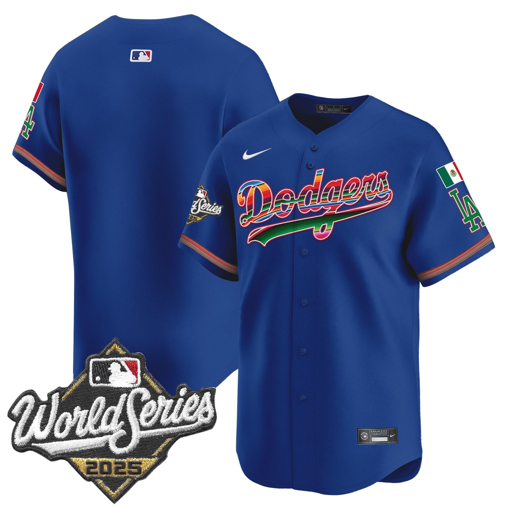 Men's Dodgers Mexico 2025 World Series Vapor Premier Limited Jersey - All Stitched
