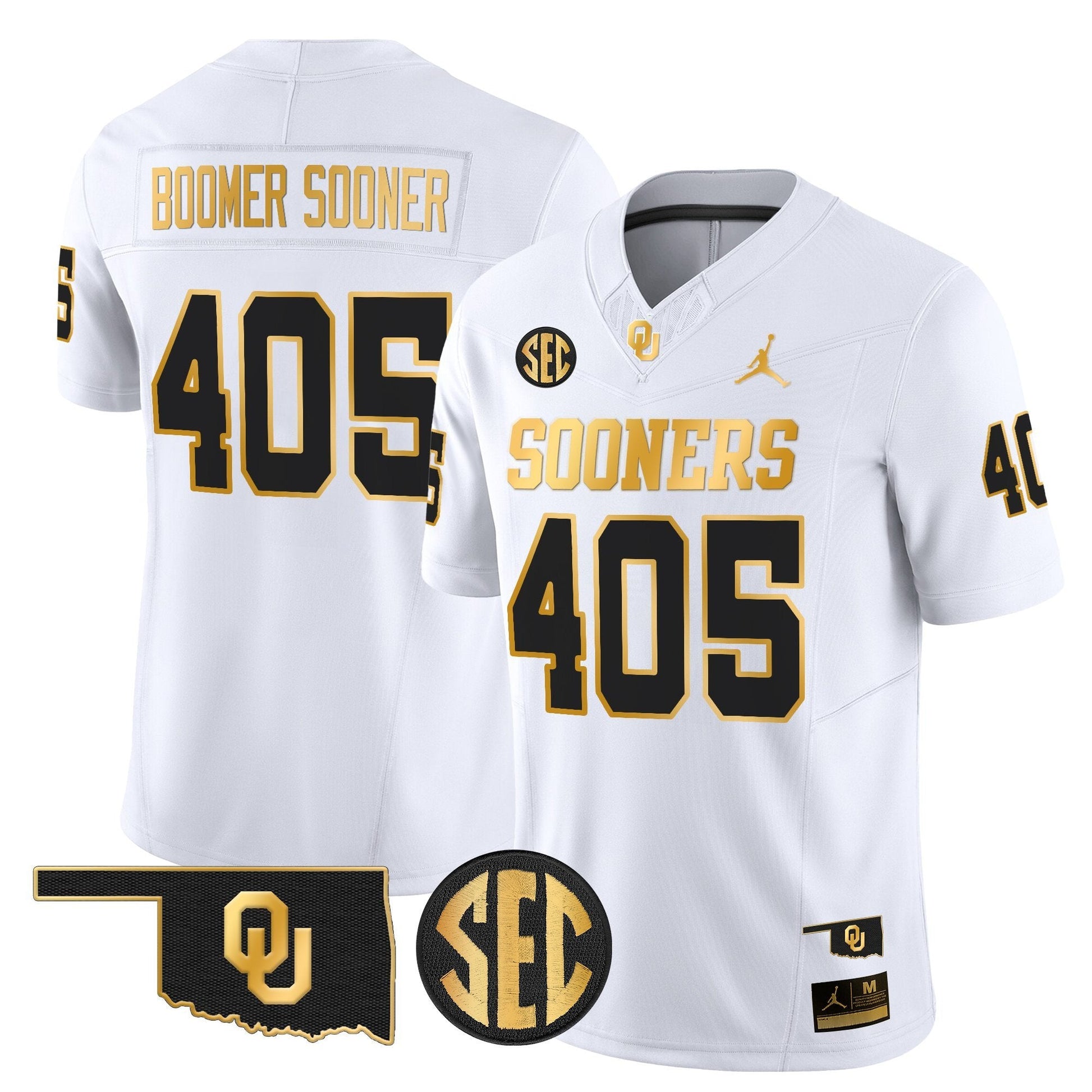 Men's Oklahoma Sooners 2025 Gold Vapor Limited Jersey - All Stitched