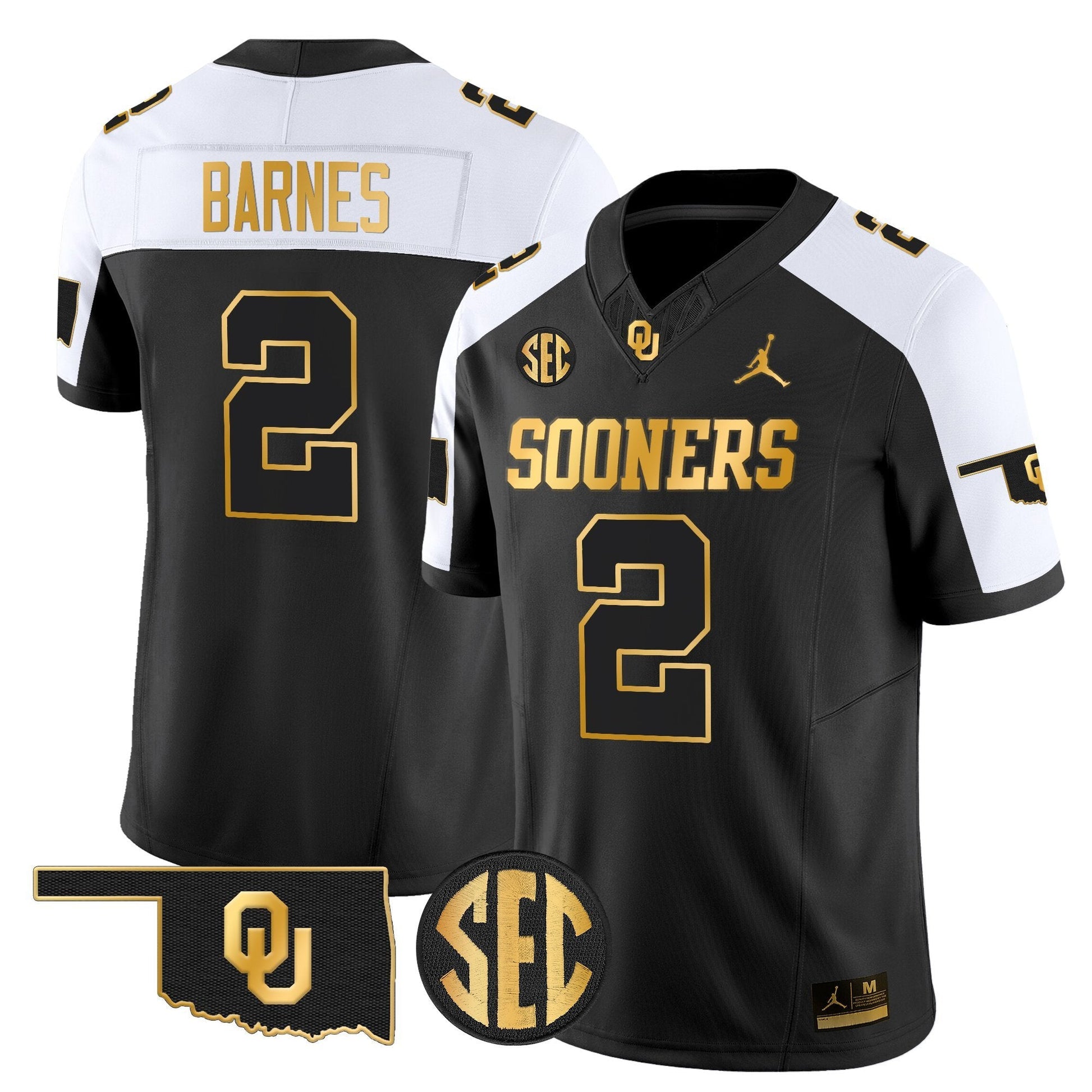 Men's Oklahoma Sooners 2025 Gold Vapor Limited Jersey - All Stitched