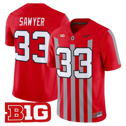 Men's Ohio State Buckeyes Throwback Vapor Limited Jersey - All Stitched