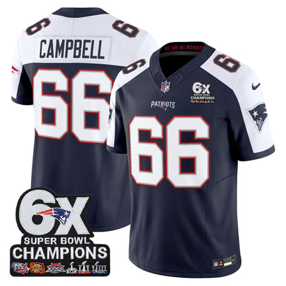 Men's New England Patriots 6-Time Champions Patch Vapor Limited Jersey - All Stitched