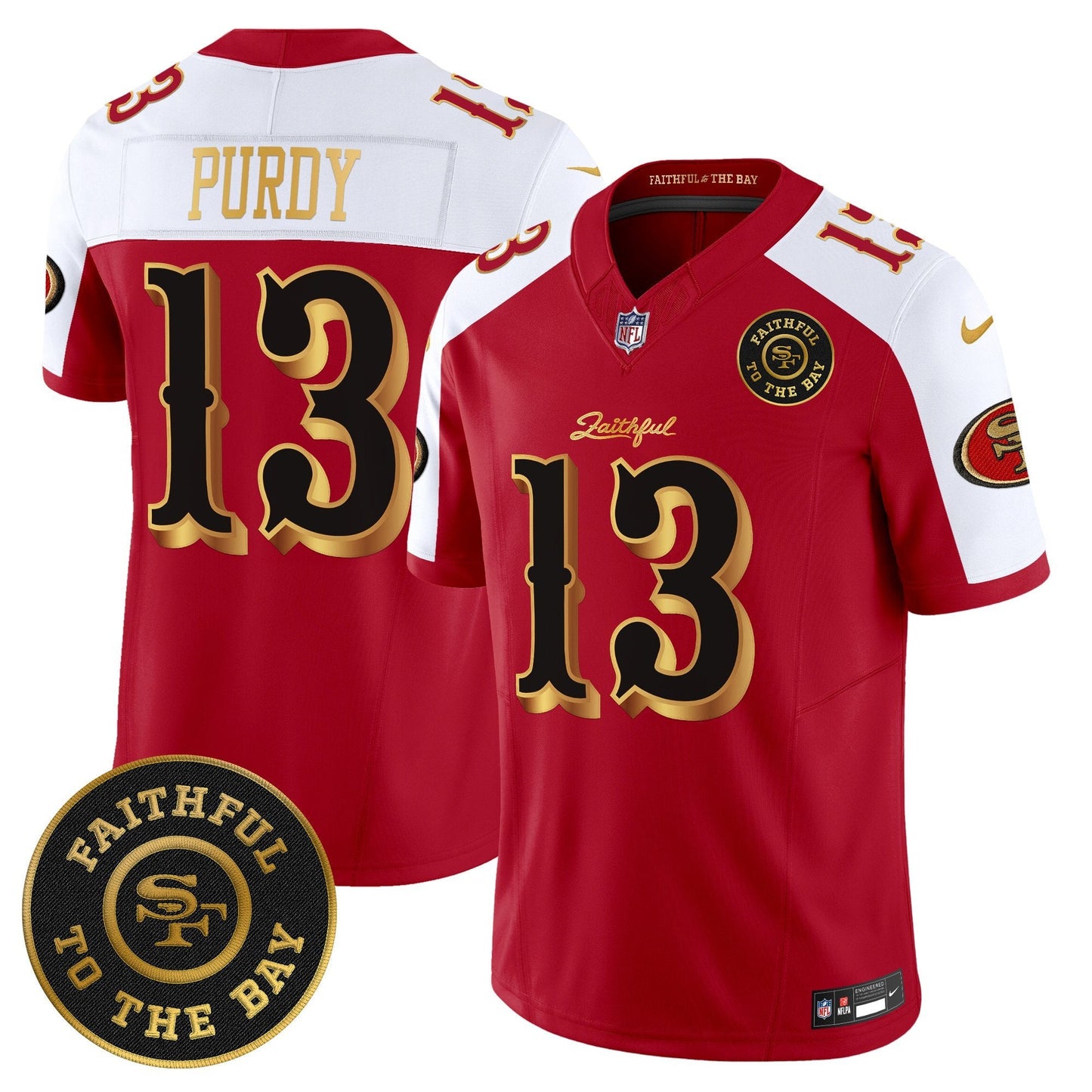 Men's 49ers “Rivalries” Vapor Limited Jersey - Faithful To The Bay Patch - All Stitched