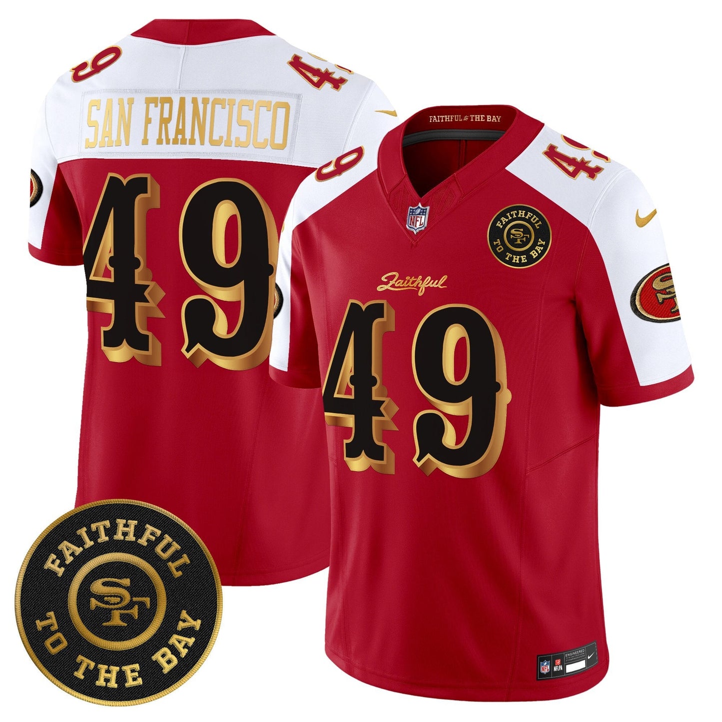 Men's 49ers “Rivalries” Vapor Limited Jersey - Faithful To The Bay Patch - All Stitched
