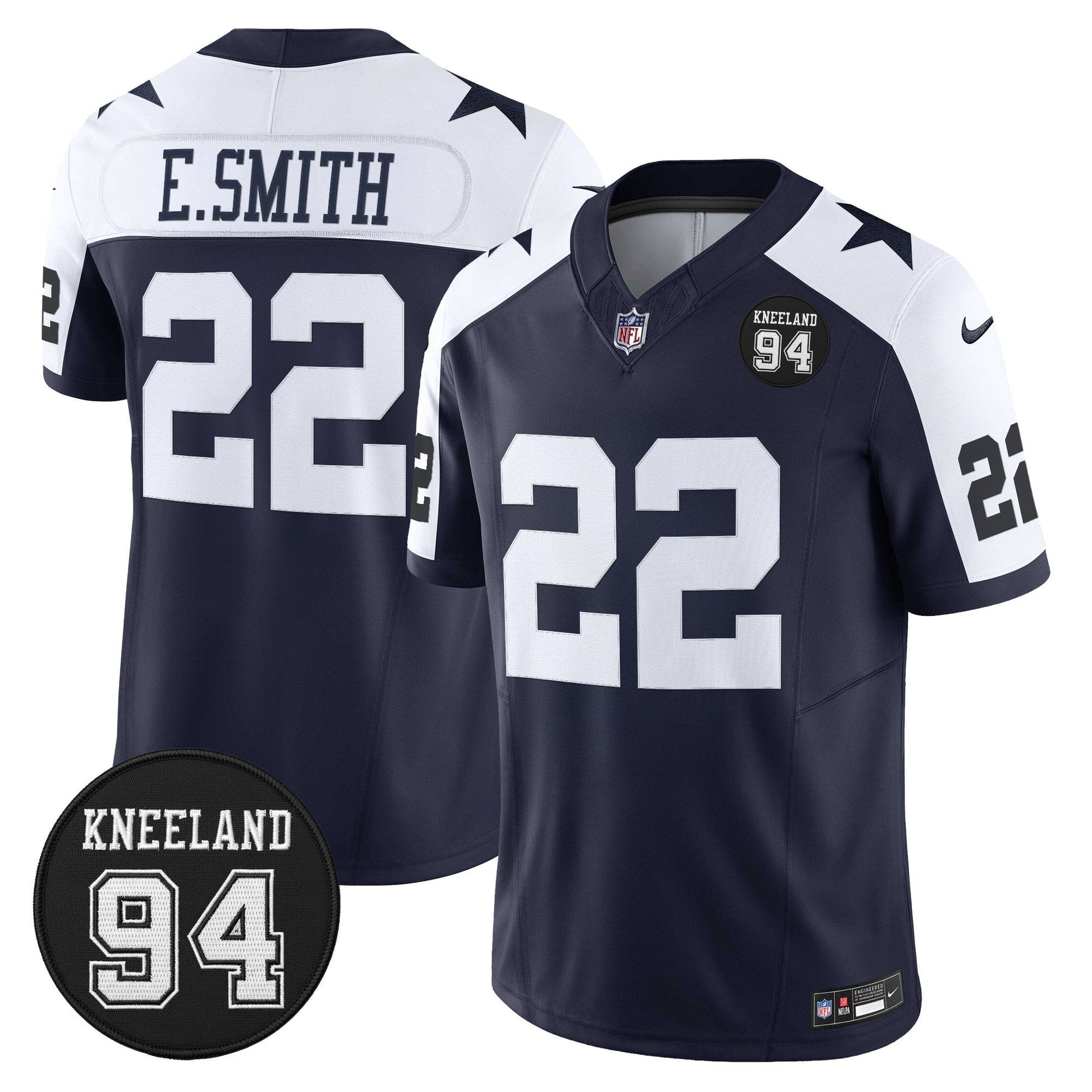 Men's Dallas Cowboys #94 Marshawn Kneeland Memorial Patch Vapor Limited Jersey - All Stitched