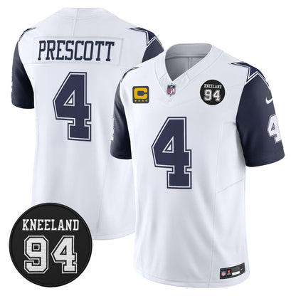 Men's Dallas Cowboys #94 Marshawn Kneeland Memorial Patch Vapor Limited Jersey - All Stitched