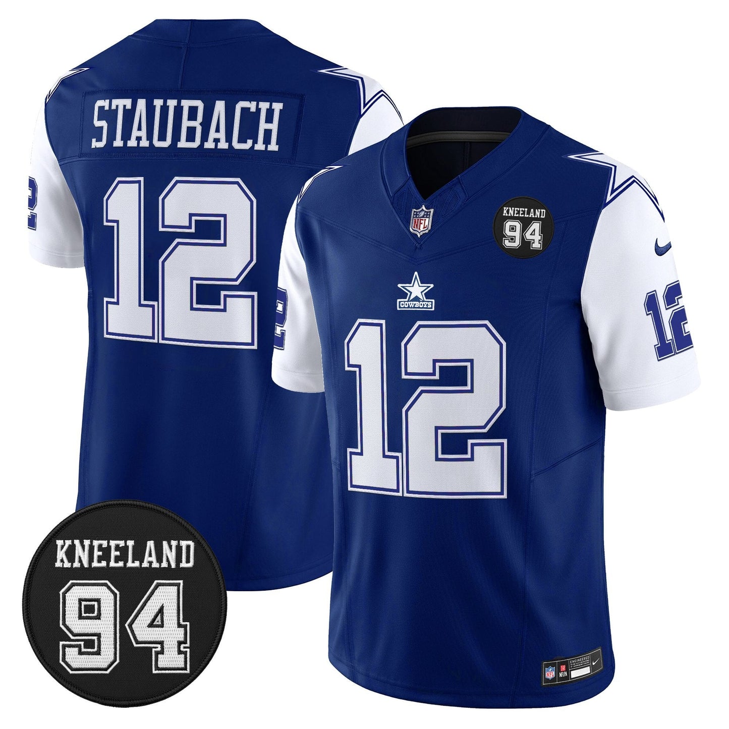 Men's Dallas Cowboys #94 Marshawn Kneeland Memorial Patch Vapor Limited Jersey - All Stitched
