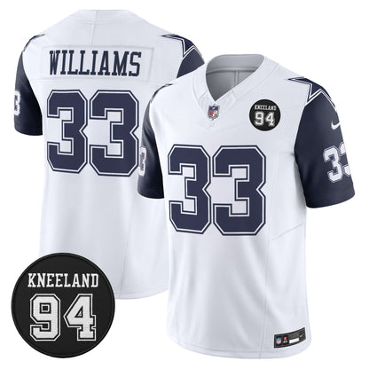 Men's Dallas Cowboys #94 Marshawn Kneeland Memorial Patch Vapor Limited Jersey - All Stitched