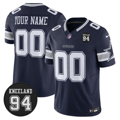 Dallas Cowboys #94 Marshawn Kneeland Memorial Patch Vapor Limited Custom Jersey - All Stitched