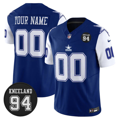 Dallas Cowboys #94 Marshawn Kneeland Memorial Patch Vapor Limited Custom Jersey - All Stitched