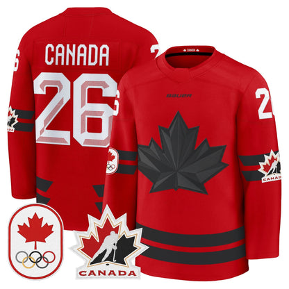 Men's 2026 Canada Olympic Premium Hockey Jersey - All Stitched